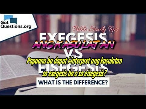EXEGESIS VS EISEGESIS / KAHULUGAN NG 7 ULO NG HAYOP