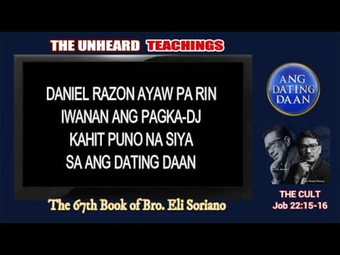 DANIEL RAZON, ANG PAGKA -DJ LANG ANG NALALAMAN AT HINDI MAITULOY ANG TUTUONG LEGACY NI ELI SORIANO